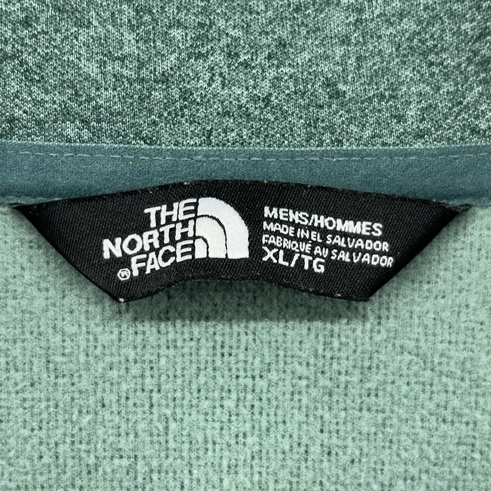 The North Face‎ 1/2 Zip Pullover Sweater Men Size XL Green Fleece Casual Winter